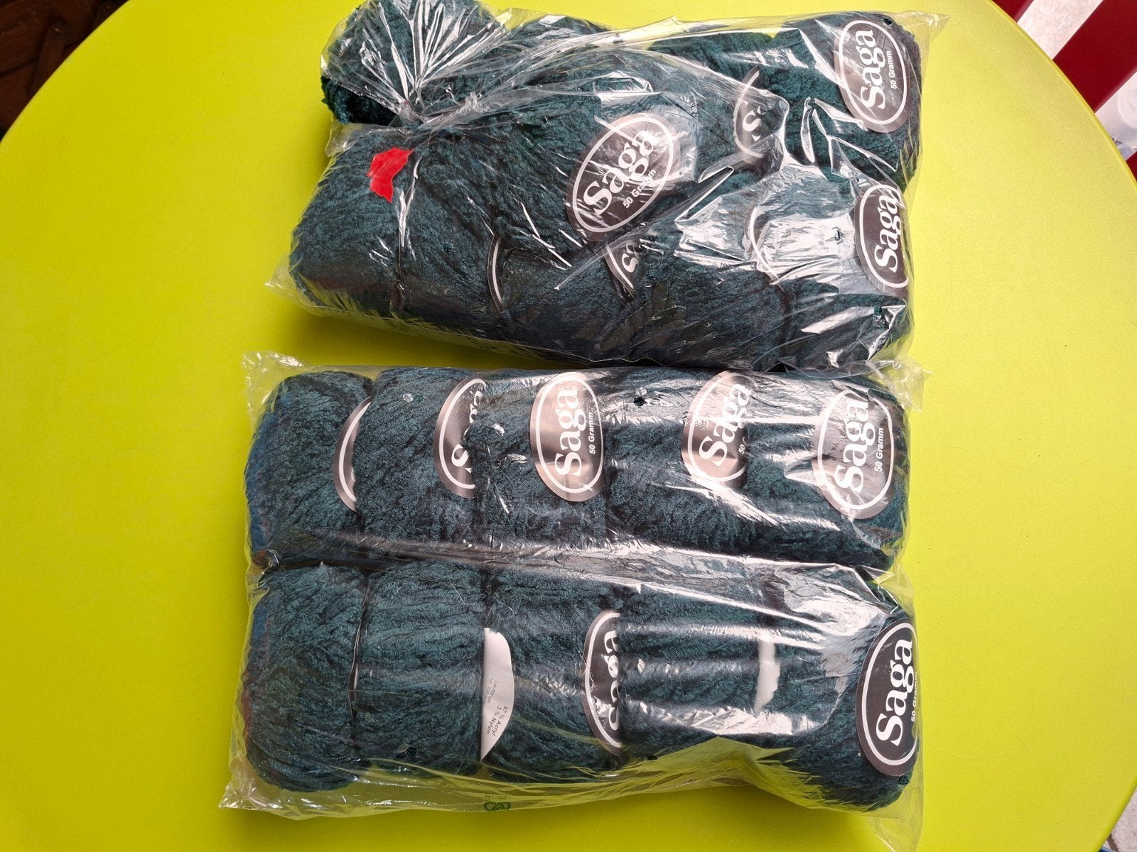 Saga wol groen 19 bollen van 50 gram naald 4-5, Hobby & Loisirs créatifs, Tricot & Crochet, Enlèvement, Aiguille