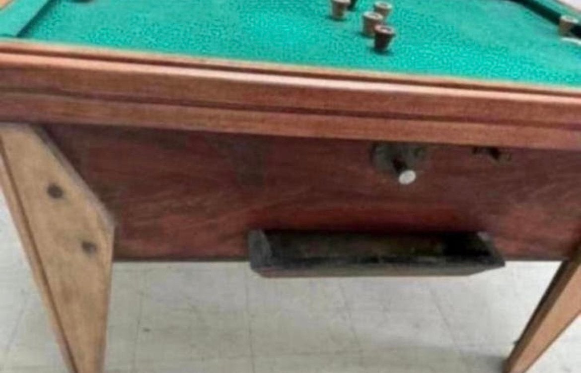 Billard de bistrot publicitaire ancien, Enlèvement, Utilisé