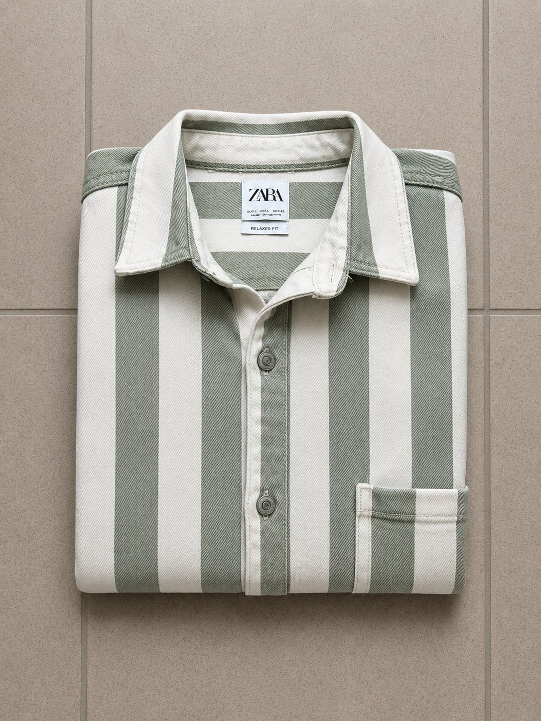 jasje van de zara maat: L, Enlèvement ou Envoi, Comme neuf, Taille 52/54 (L), Vert