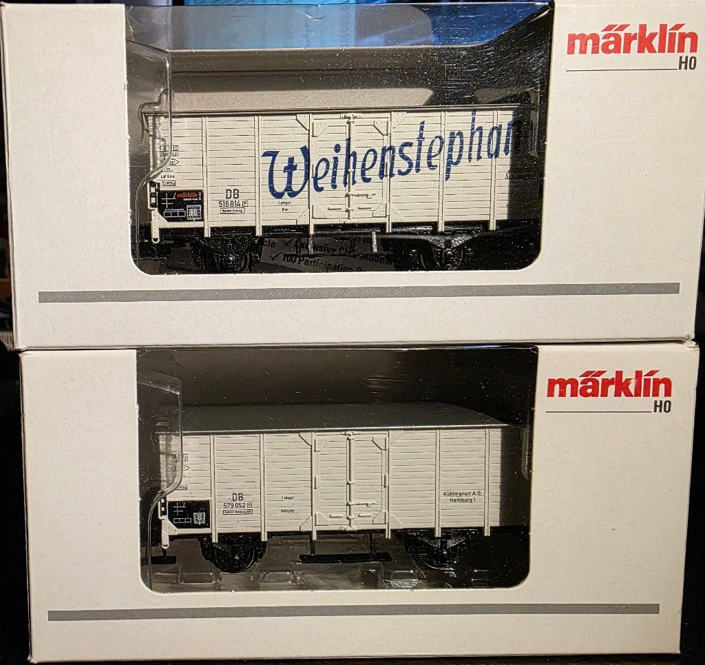 3509. Set van 2 H0 Märklin overdekte wagons., Hobby en Vrije tijd, Ophalen of Verzenden, Nieuw, Wagon, Märklin