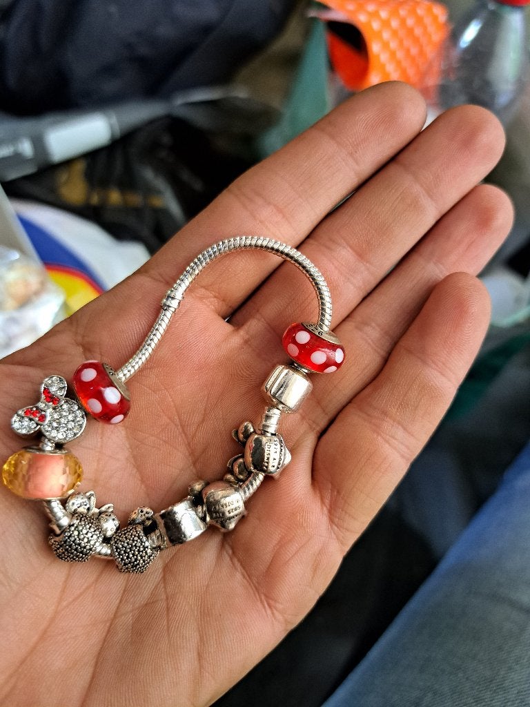 Bracelet pandora, Handtassen en Accessoires, Armbanden, Gebruikt, Ophalen of Verzenden, Met bedels of kralen, Zilver