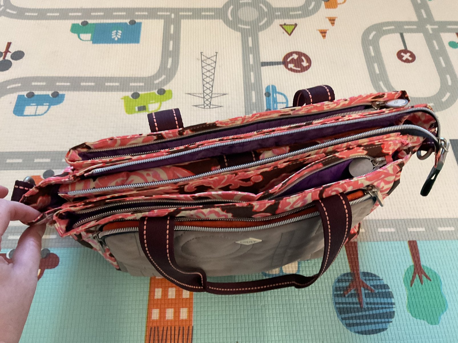 Luiertas oilily, Plusieurs compartiments de rangement, Sac à langer, Rose, Enlèvement