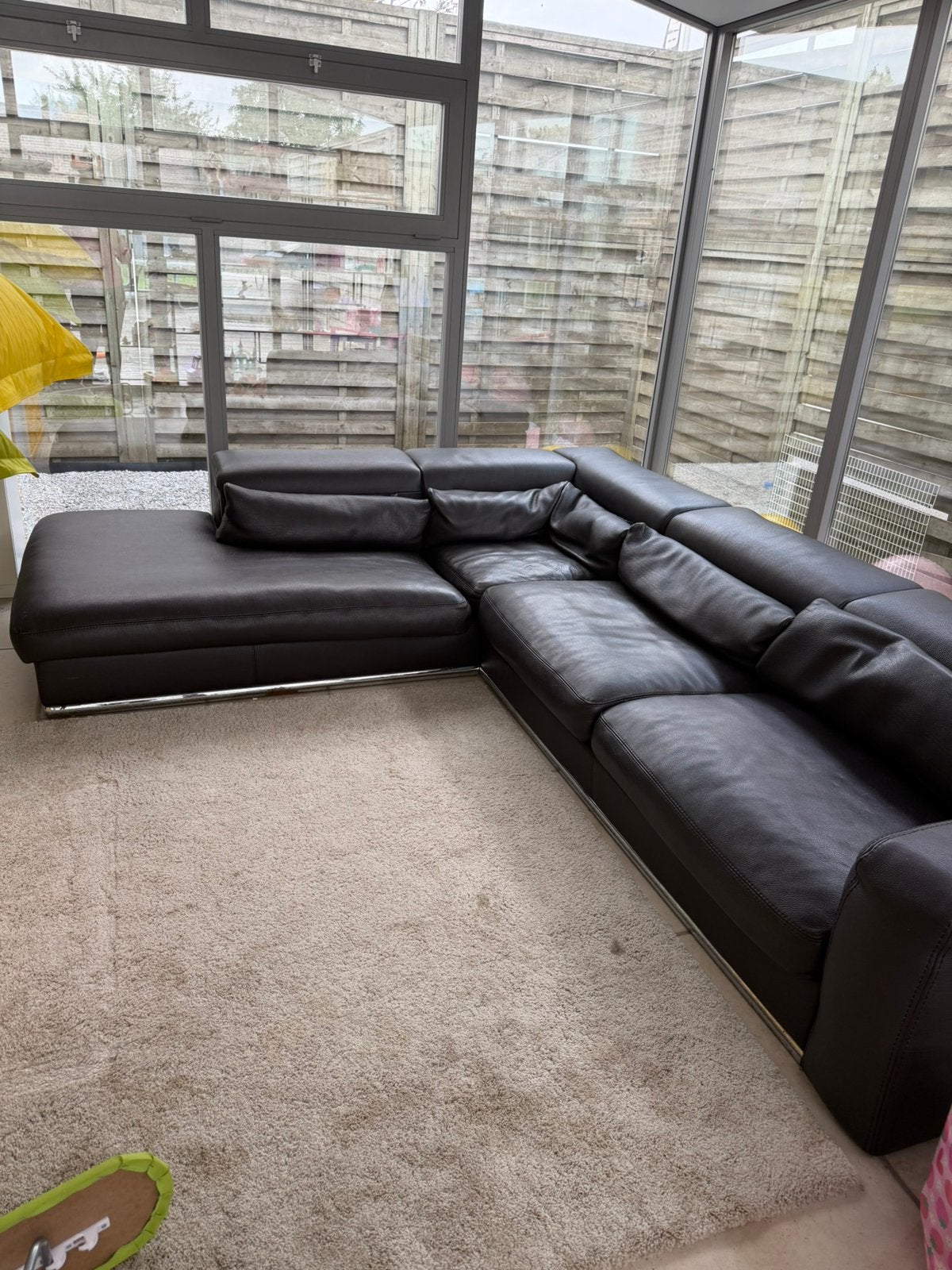 Lederen sofa (Italiaans design), Huis en Inrichting, Ophalen, Gebruikt