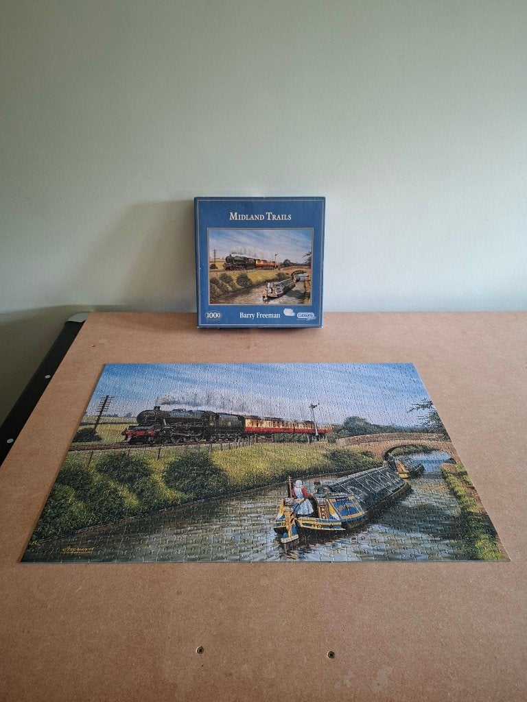 Gibsons: puzzel Midland Trails Barry Freeman (1000 stukken), Hobby en Vrije tijd, Ophalen of Verzenden, 500 t/m 1500 stukjes, Gebruikt