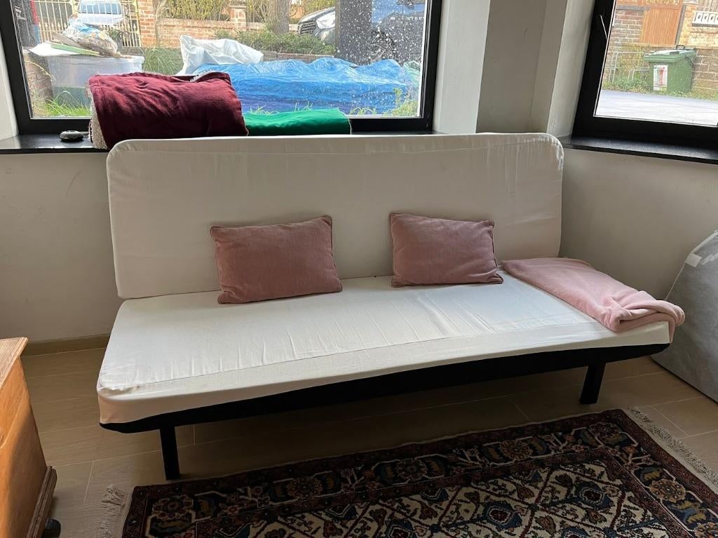 canapé-lit IKEA clic clac, Noir, 140 cm, Enlèvement, Utilisé