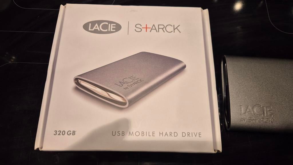 LaCie Starck Mobile Hard Drive, 320GB, Computers en Software, Harde schijven, Extern, HDD, USB, Ophalen