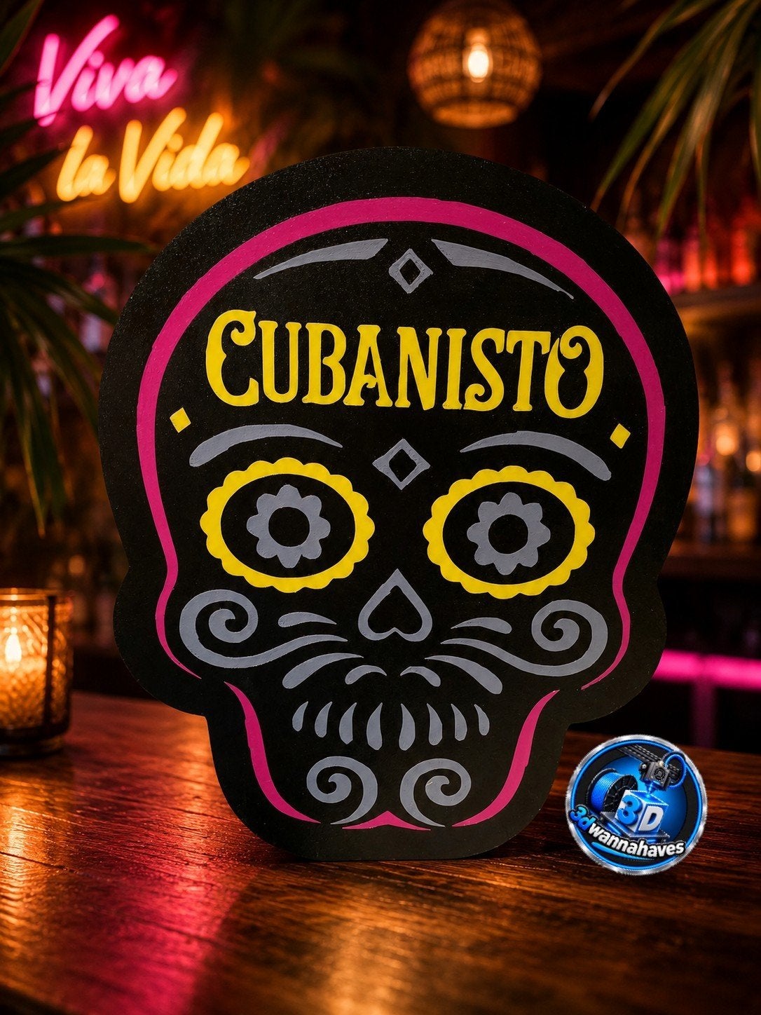 Deze Cubanisto lichtreclame is een absolute blikvanger en pe, Verzamelen, Ophalen of Verzenden, Nieuw, Lichtbak of (neon) lamp