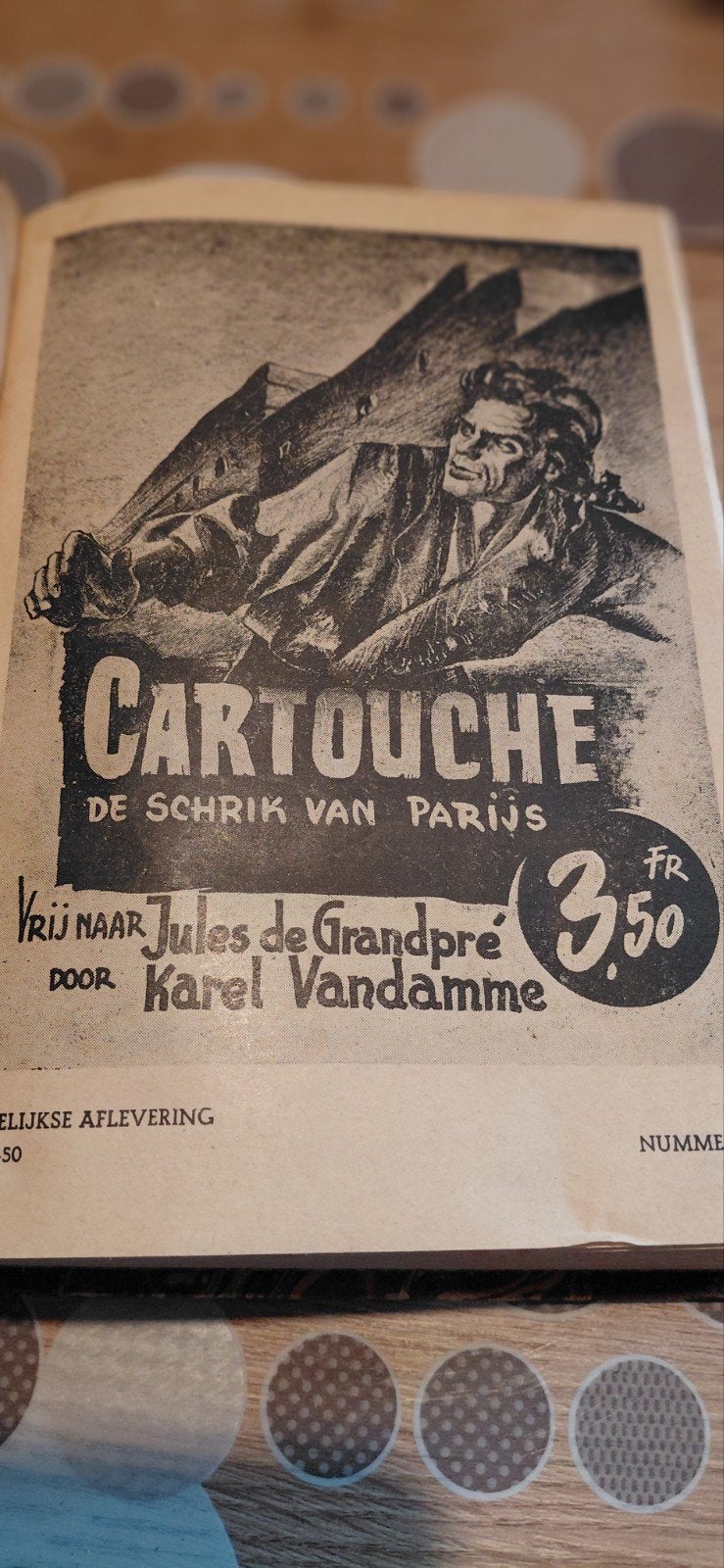 boek cartouche karel vandamme, Enlèvement