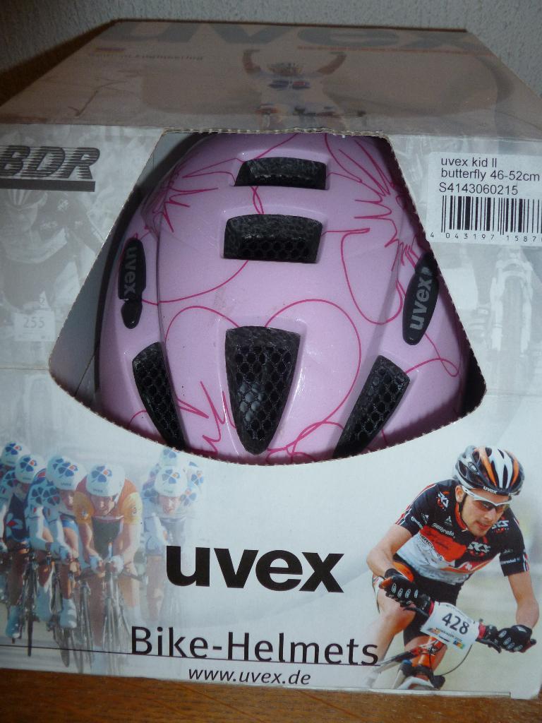 Fietshelm meisje Uvex butterfly 46-52 cm, Fietsen en Brommers, Overige merken, Gebruikt, Meisje, Overige maten