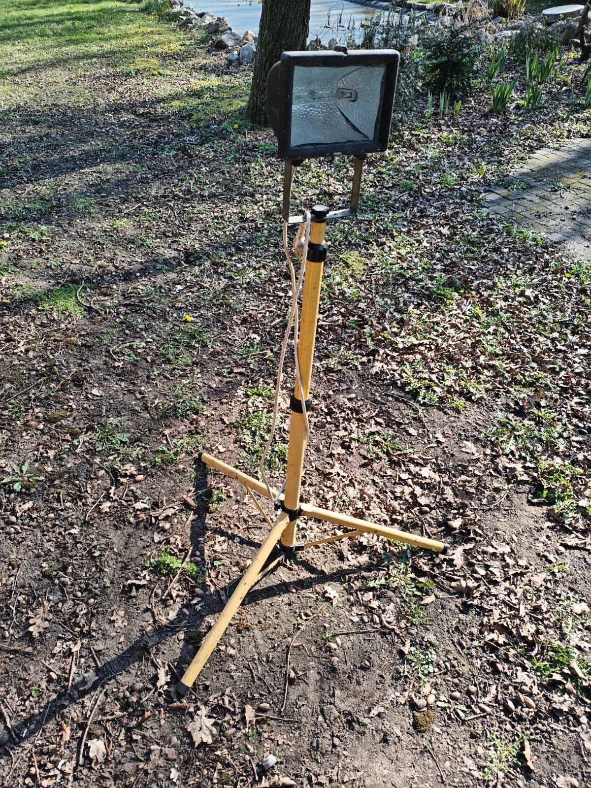 Halogeenlamp op statief, Ophalen, Gebruikt, Lamp, Met statief