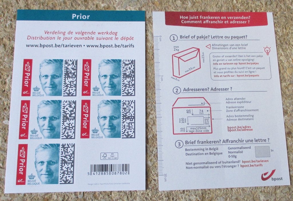 1 boekje prior koning filip van 5 zegels, Postzegels en Munten, Koninklijk huis, Frankeerzegel, Ophalen of Verzenden, Zonder stempel
