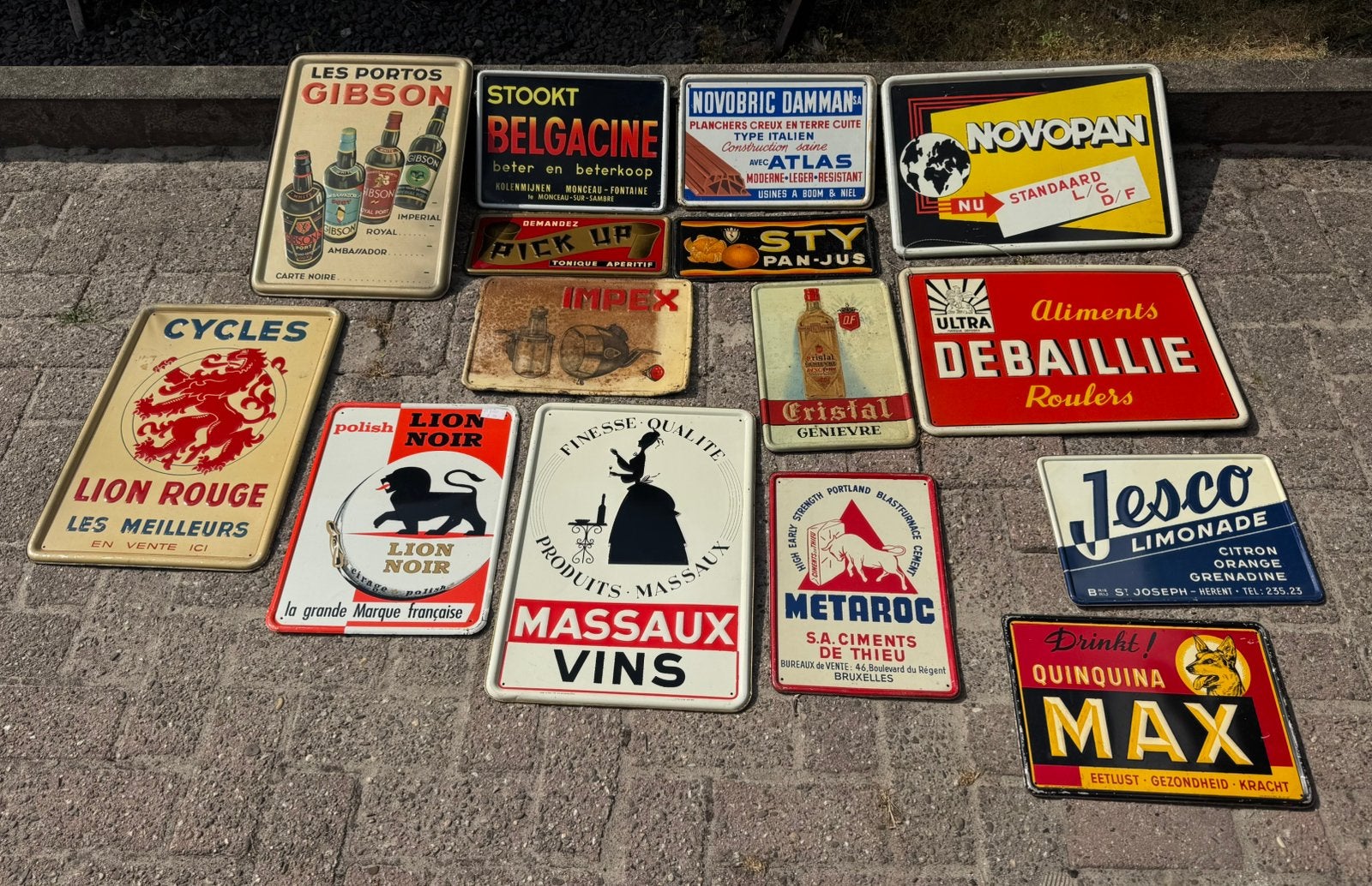 Diverse oude reclame borden te koop, Ophalen of Verzenden, Gebruikt, Reclamebord