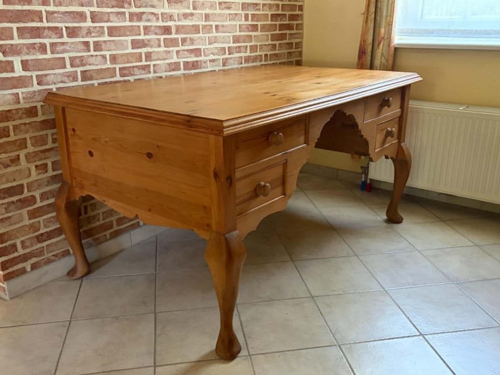Klassiek bureau in hout - Old Pine, Maison & Meubles, 160 cm, Autres types, Classique, 95 cm