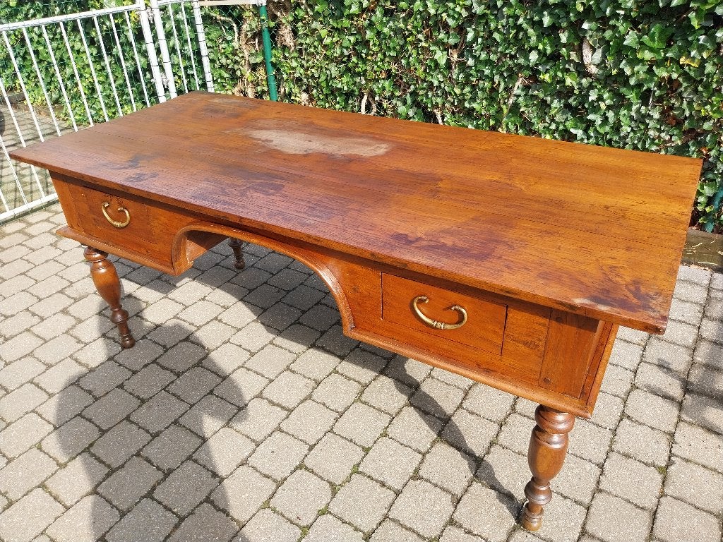 Klassieke bureau, Ophalen, Gebruikt, Bruin