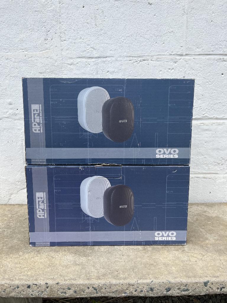 APart OVO speakers 4 stuks compleet in doos zeer netjes, Overige typen, Zo goed als nieuw, Minder dan 60 watt, Ophalen