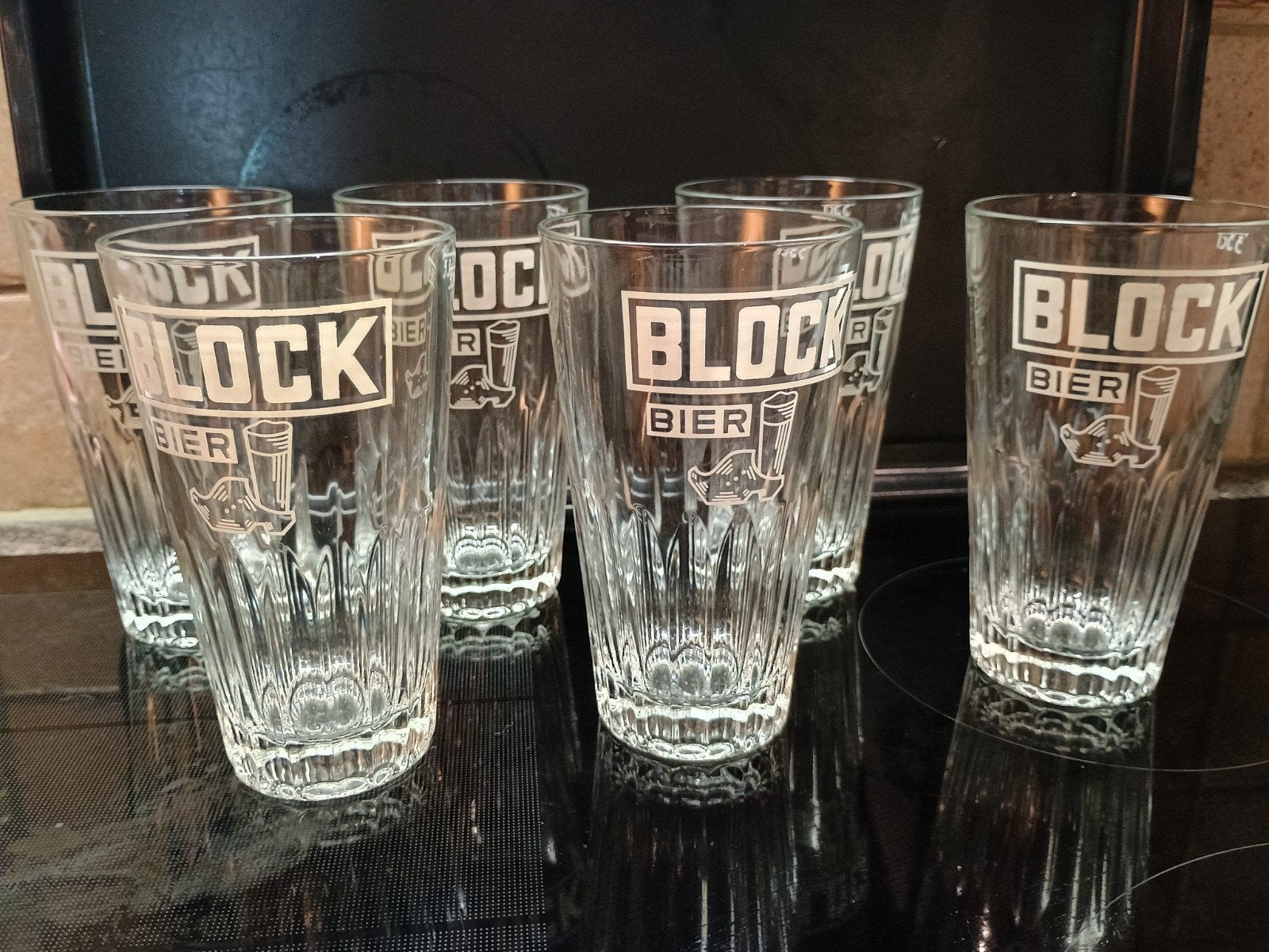 Block bier glazen 6x, Peizegem, Verzamelen, Biermerken, Ophalen of Verzenden