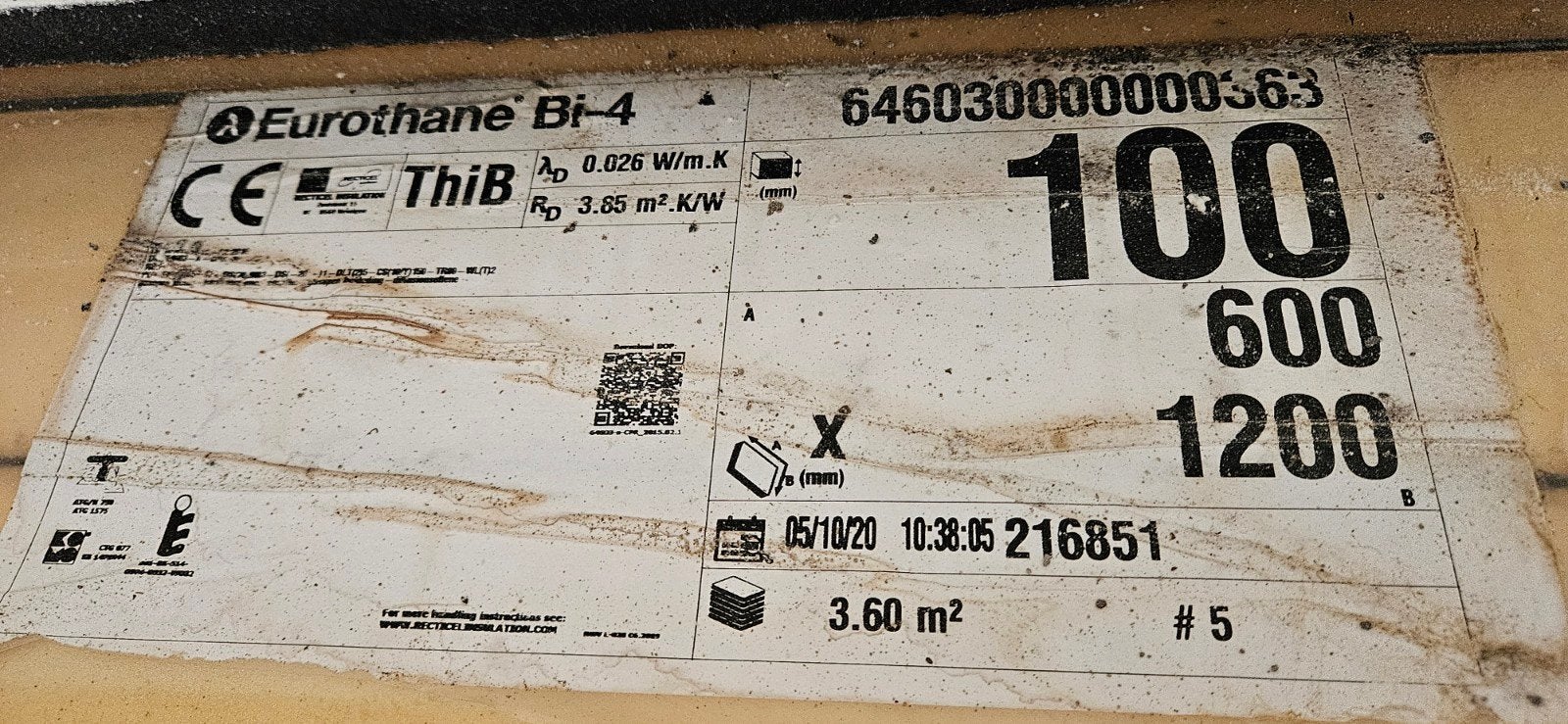 Recticel dakisolatie 10cm Bi4, Doe-het-zelf en Bouw, Isolatie en Afdichting, Ophalen, Dakisolatie