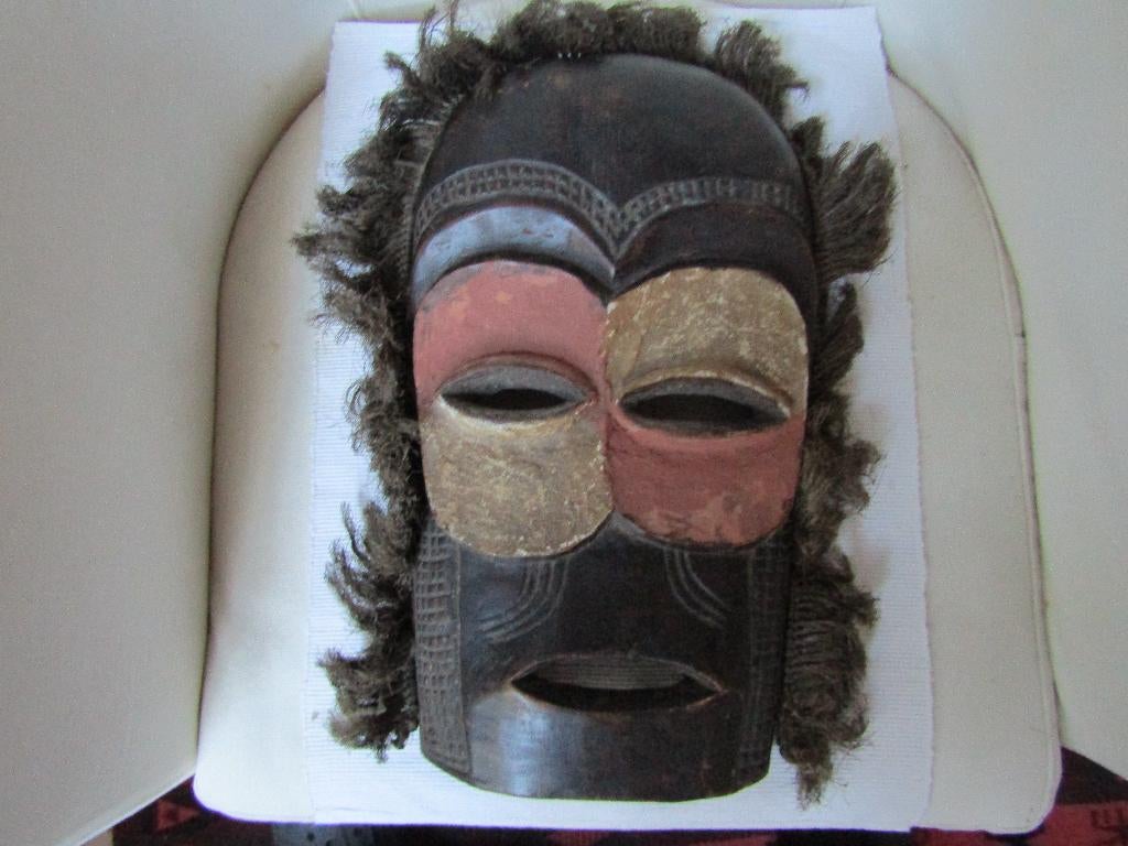Oud tribaal ceremonieel masker, Chokwe, gesneden, Ophalen of Verzenden