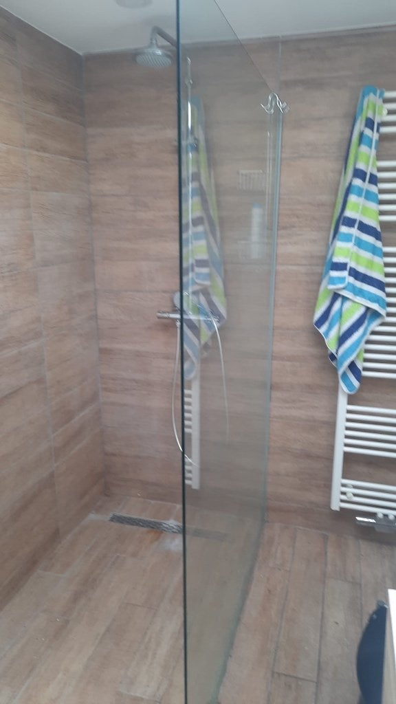 Douche wand en kraan, Ophalen, Gebruikt, Glas, Douche