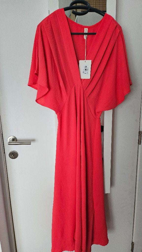 Kleed, Nieuw, Roze, Onder de knie, Ophalen