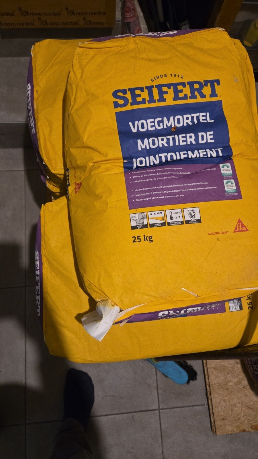 sac mortier jointoiement Seifert, Enlèvement, Neuf