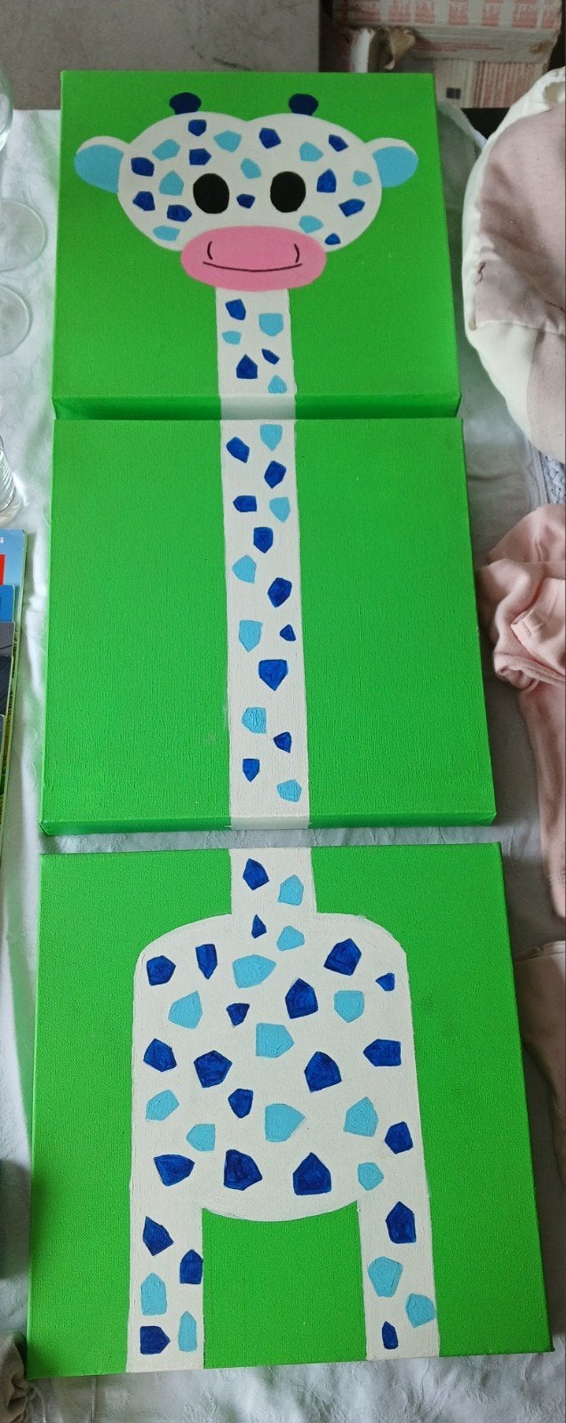 Schilderijtjes 3 delen, Antiek en Kunst, Kunst | Schilderijen | Modern, Ophalen
