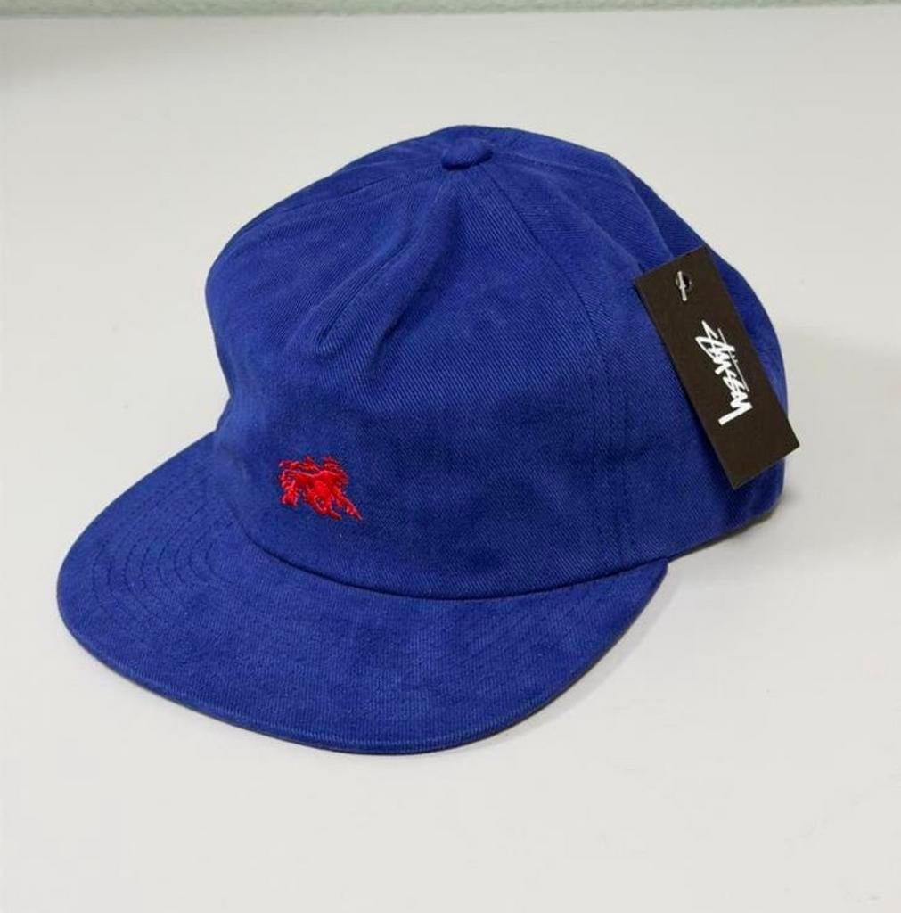 Stussy Lion Strapback Cap Blue – Nieuw 131588 blauw pet new, Kleding | Heren, Ophalen of Verzenden, Nieuw, One size fits all, Pet
