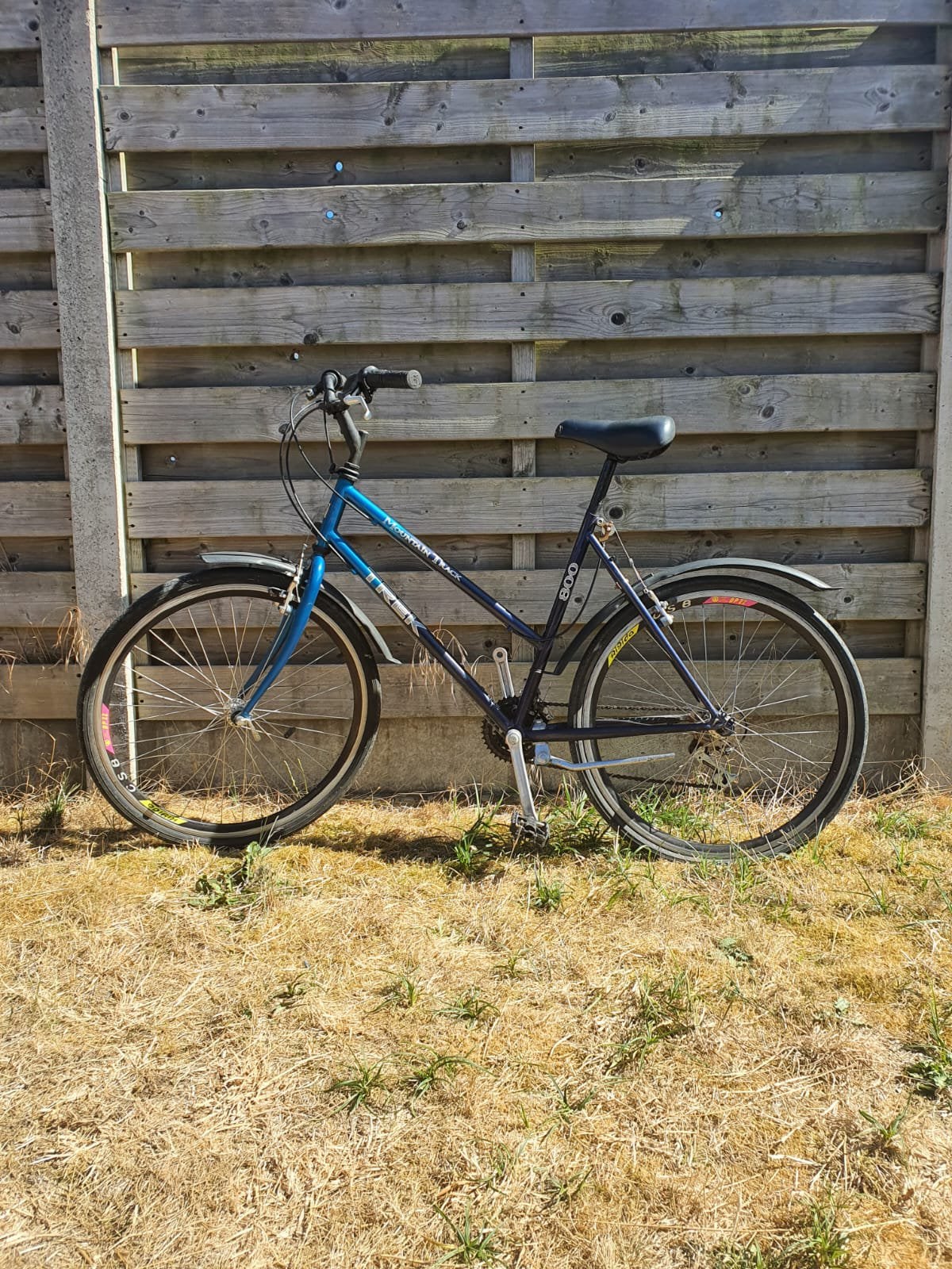 Blauwe herenfiets, Fietsen en Brommers, Gebruikt, Velgrem, Minder dan 49 cm, Meer dan 20 versnellingen