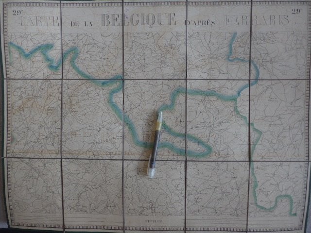 Stavelot ; carte géographique d'après FERRARIS -éditée 1831, Enlèvement ou Envoi, Utilisé