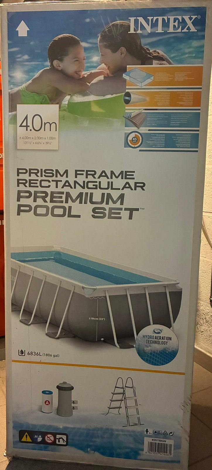 Intex prism Frame premium opzetzwembad 4m x 2m x 1.22m, Tuin en Terras, Zwembaden, Zo goed als nieuw, Opzetzwembad, Ophalen