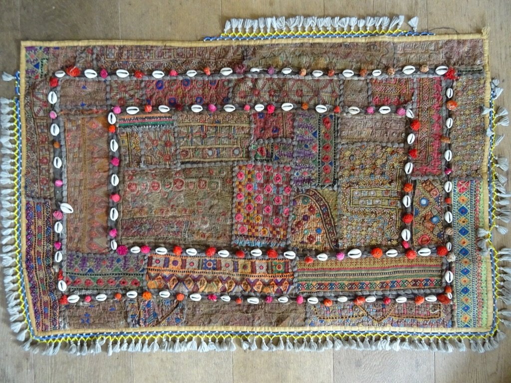 Tapis tapisserie vintage tissé à la main Afghanistan 108x72, Enlèvement ou Envoi