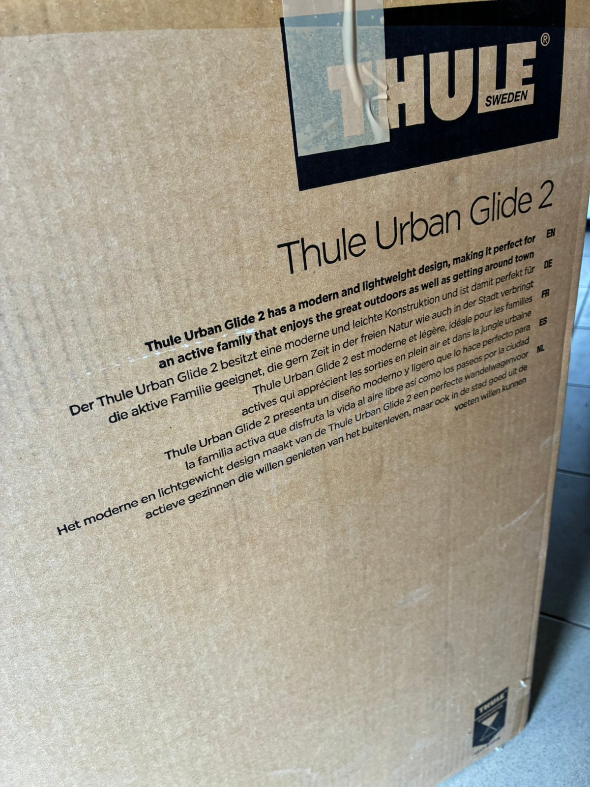 Thule Urban Glide 2 in originele verpakking + Accessoires, Kinderen en Baby's, Ophalen, Zo goed als nieuw, Regenhoes