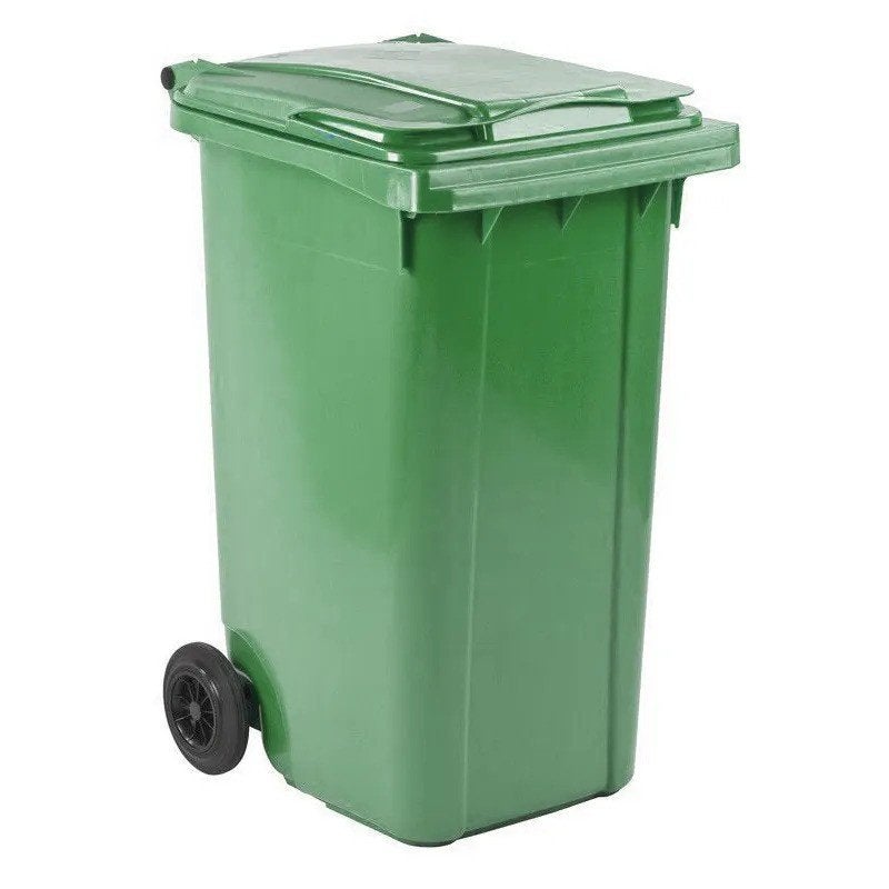Afvalcontainer 240 liter groen en blauw, Ophalen, Nieuw