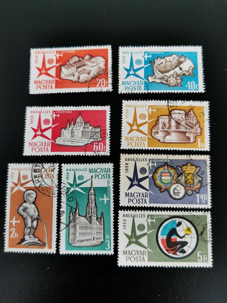 Hongrie 1958 - Exposition universelle Expo 58, Manneken-Pis, Envoi, Autres pays, Affranchi