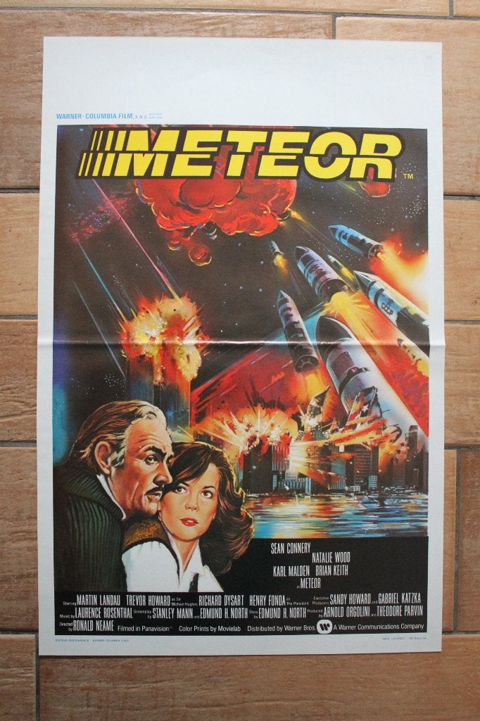 filmaffiche Natalie Wood Meteor Sean Connery filmposter, Enlèvement ou Envoi, Rectangulaire vertical, A1 jusqu'à A3, Comme neuf