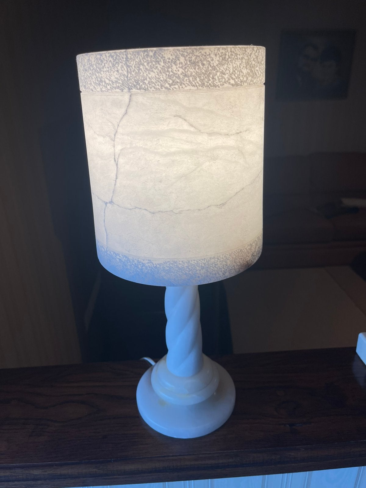 Lampe de table en marbre, Enlèvement, Comme neuf