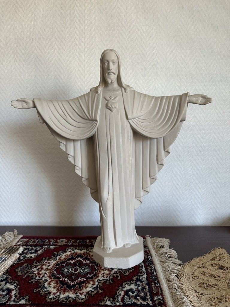 Jezusbeeld + kindje Jezus Praag onder stolp, Ophalen