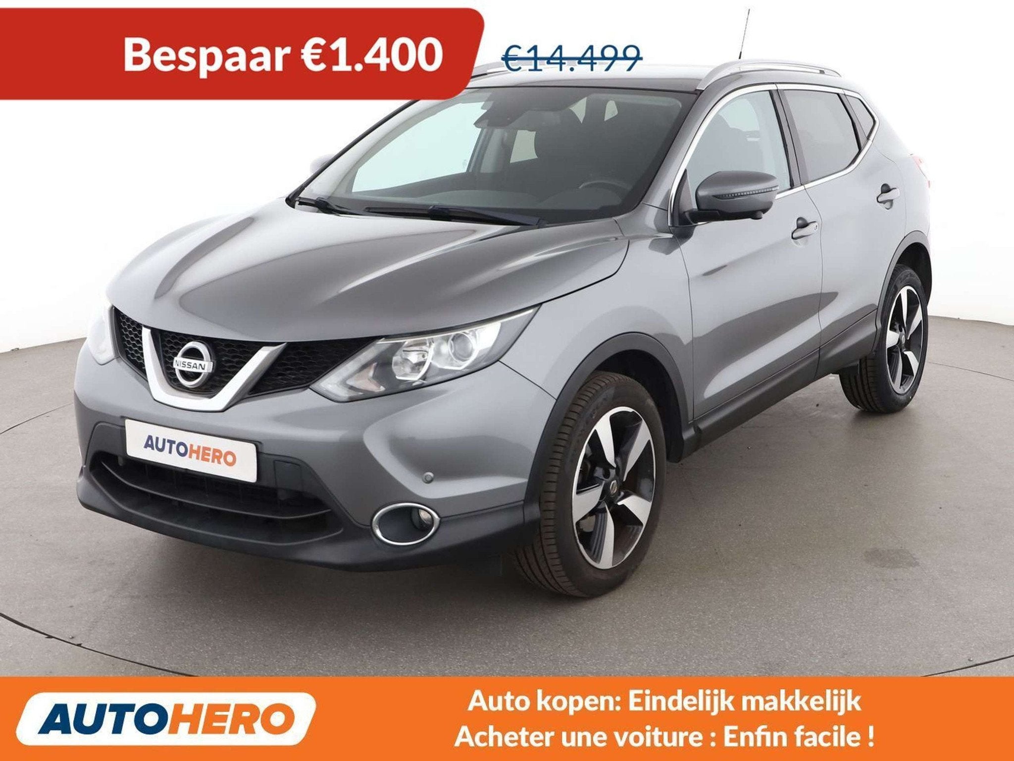 Nissan QASHQAI 1.6 Acenta (année de construction 2016), Argent ou Gris, Achat, Boîte manuelle, Noir