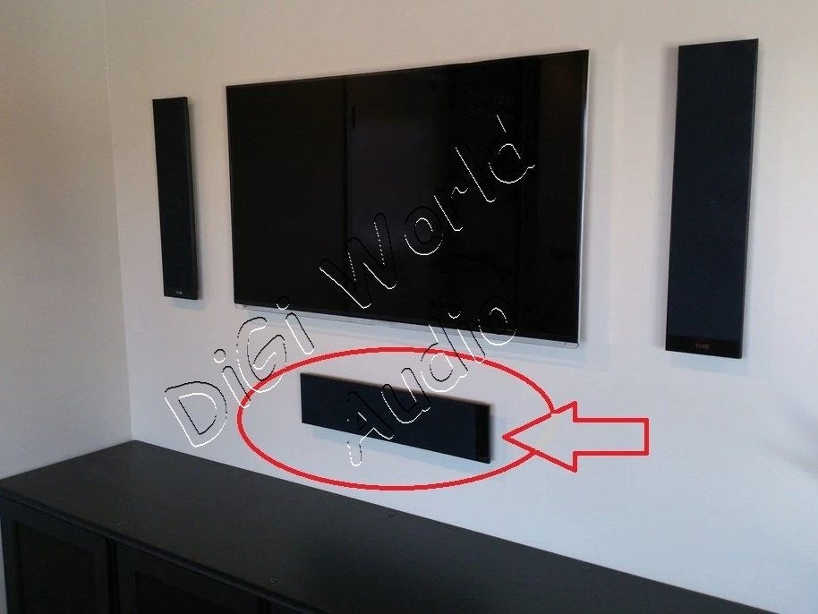 KEF T301C 3 weg ultra slanke centerspreaker, 150 watt of meer, Geschikt voor surround/home cinema, Ophalen of Verzenden, Zo goed als nieuw