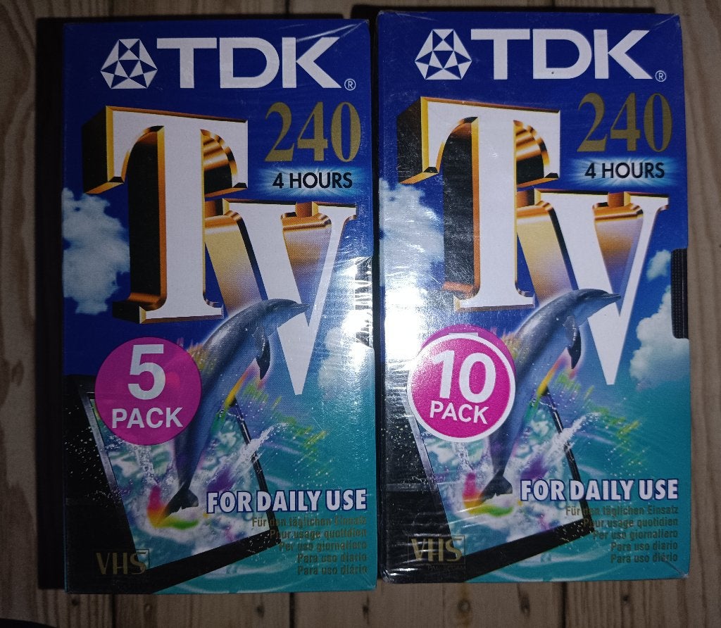 Videocassettes TDK TV 240min VHS (10 stuks), Ophalen, Alle leeftijden, Overige genres, Nieuw in verpakking