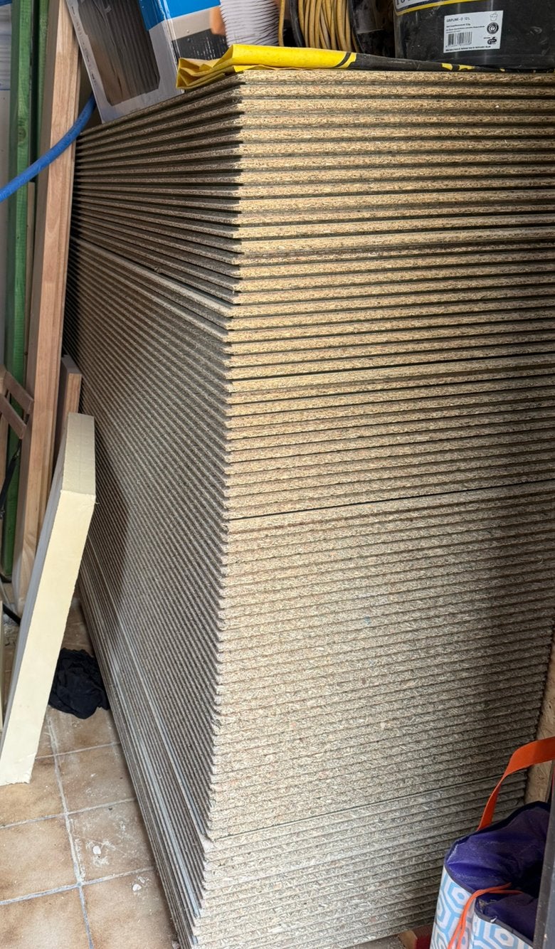 Durelis spaanplaat P5 TG 18mm 50 stuks NIEUW, Minder dan 25 mm, Overige typen, Nieuw, 200 tot 250 cm