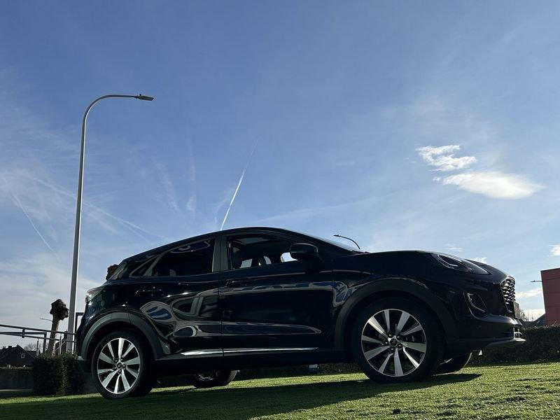 Ford Puma Ecoboost mHEV Titanium X AUT, Zwart, Leder en Stof, Zwart, Bedrijf