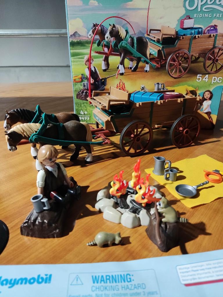 Playmobil 9477  paard+kar, Ophalen, Gebruikt
