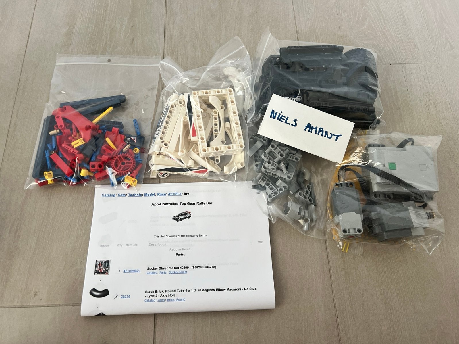 Lego technic 42109 top gear rally car remote controle, Ophalen, Lego, Zo goed als nieuw, Compleet