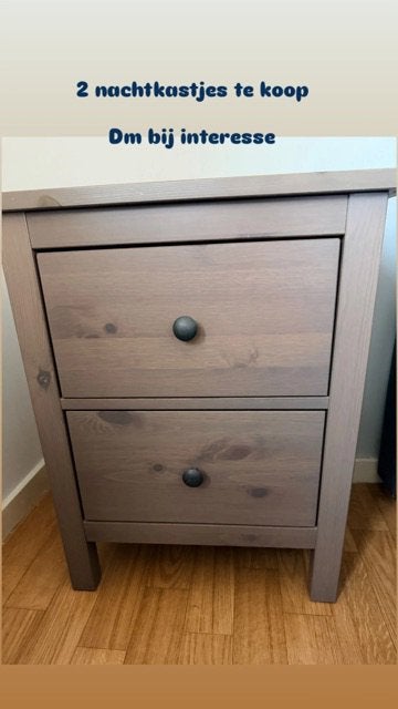 2 nachtkastjes Ikea, 45 à 65 cm, Enlèvement, Utilisé, 55 à 70 cm