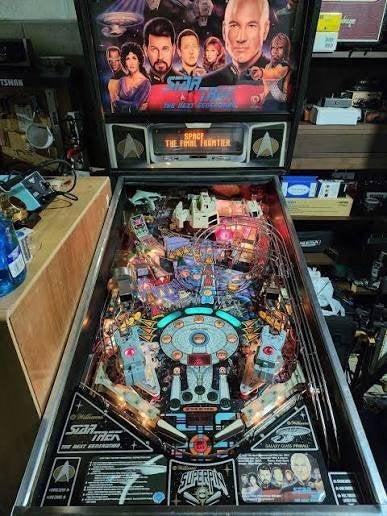 Pinball STTNG avec moteur et boîte de vitesses, Collections, Enlèvement ou Envoi, Flipper (jeu), Comme neuf, Williams