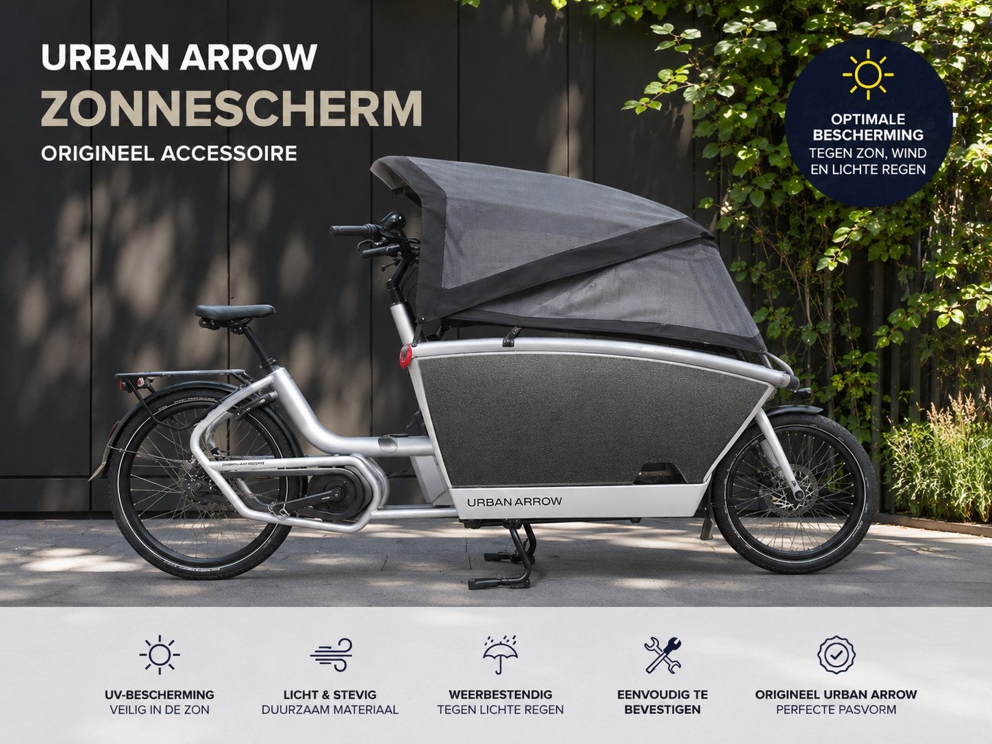 Urban Arrow zonnescherm, Ophalen, Zo goed als nieuw