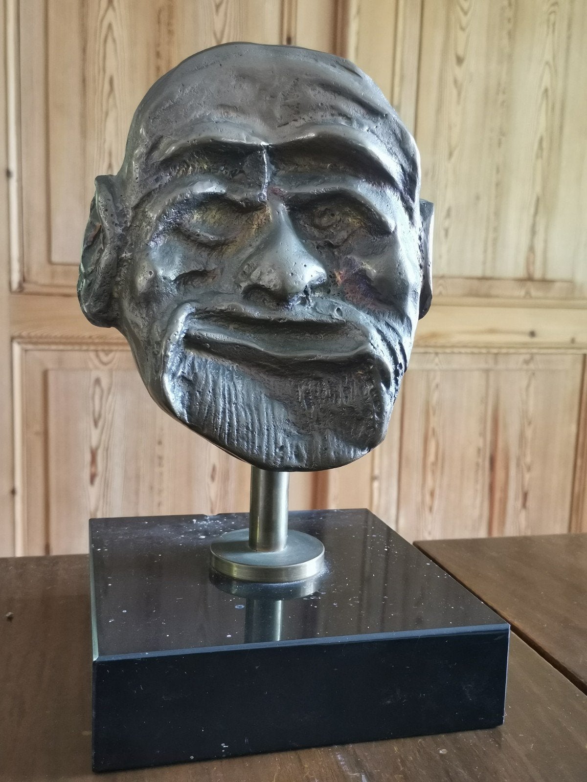 Bronzen karakter kop. Enigstuk., Antiek en Kunst, Ophalen