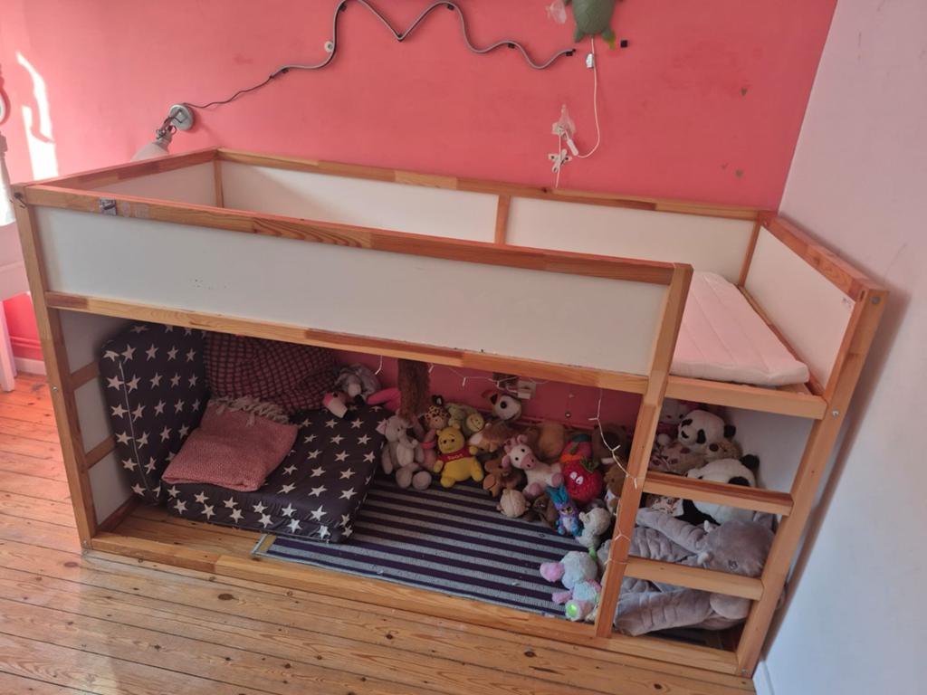 IKEA KURA halfhoogslaper / omkeerbaar kinderbed 90x200, Ophalen, Gebruikt, Halfhoogslaper