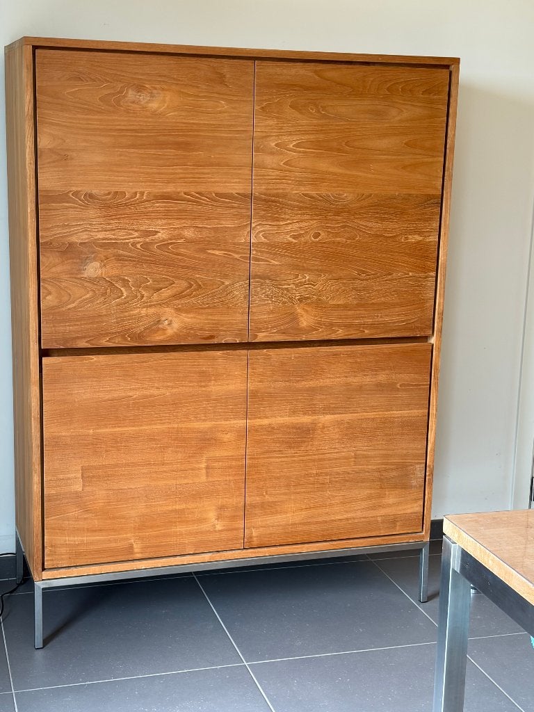 Armoire Ethnicraft Teak Essential 4 portes - teck massif, Teck, Avec porte(s), 25 à 50 cm, Comme neuf